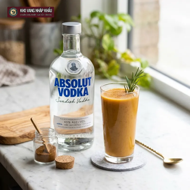 Rượu Vodka Thụy Điển Absolut chính hãng trưng bày sang trọng tại hầm rượu chuyên nghiệp
