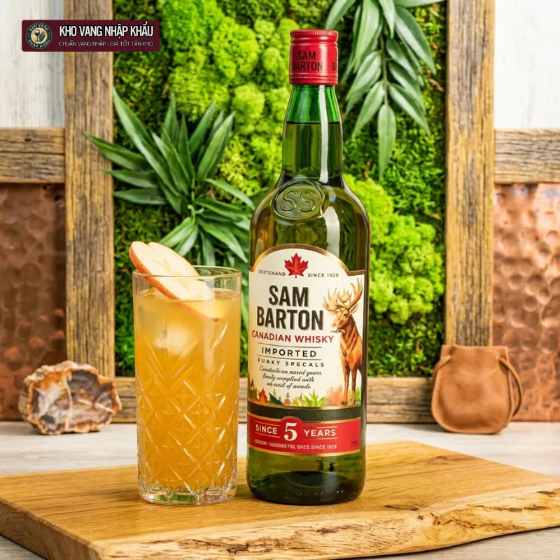 Rượu Whisky Sam Barton 5 Năm chính hãng trong bối cảnh tiệc giao lưu sảng khoái