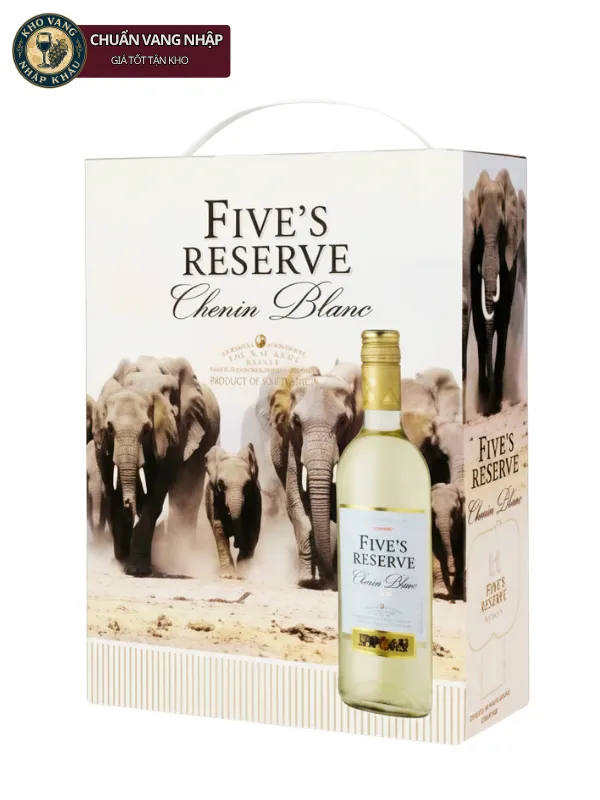Vang Bịch Nam Phi Fives Reserve Chenin Blanc 3L 13.5%