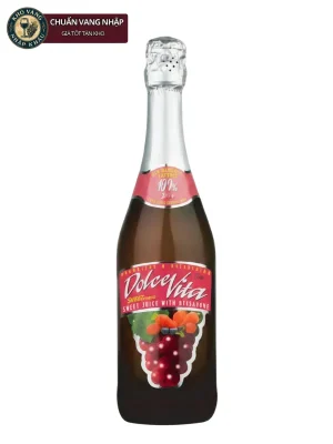 Vang nổ Ý Dolce Vita Vị Dâu Tây Mix Việt Quất 750ml 0%