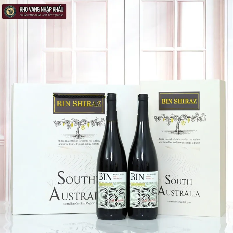 Vang Úc Bin 365 Limited Edition Shiraz chính hãng trưng bày sang trọng tại hầm rượu