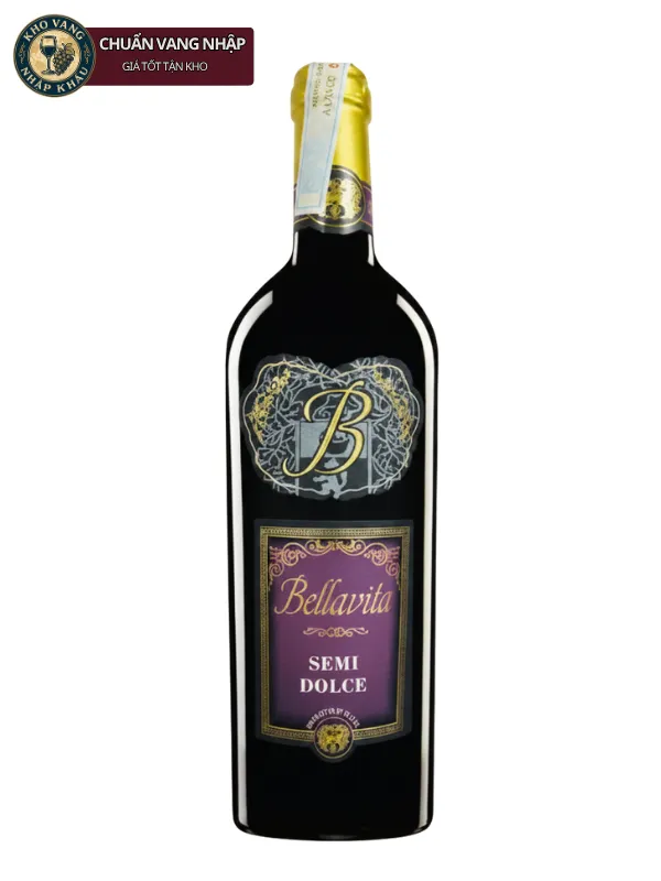 Vang Ý Bellavita Semi Dolce Sergio Gattiara 750ml 10%