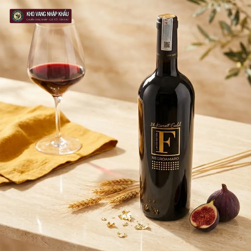 Vang Ý San Marzano F Gold Limited Edition chính ngạch ghi nhận bối cảnh sử dụng sang trọng tại Penthouse